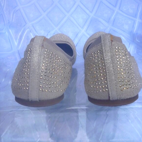 New Jessica Simpson 9.5 Sandaze Ballet Flat Gold Crystals Elastic Sparkle - Picture 4 of 14